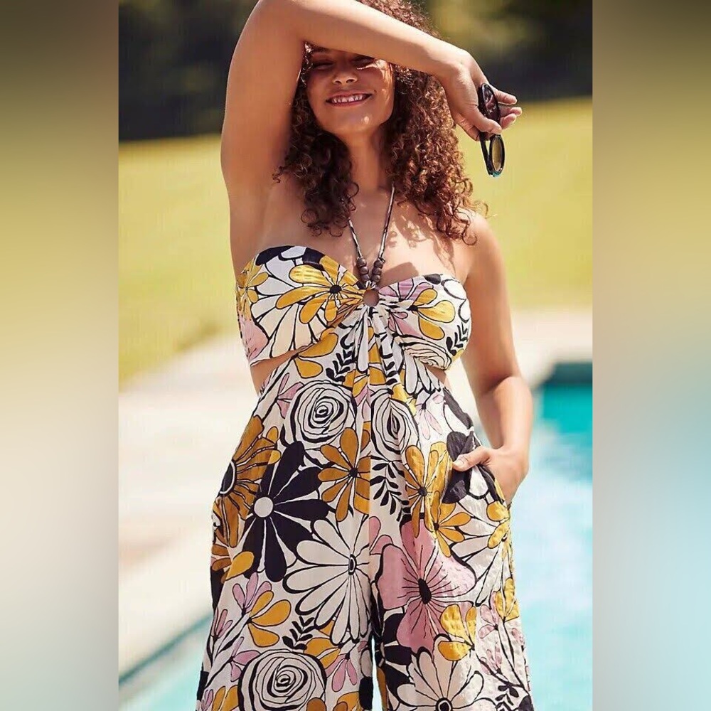 Kenzie Parrott for Anthropologie Beaded Jumpsuit